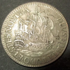 Certificate of Authenticity Silver 1678 Colonial New York Ship Shilling 3 masted