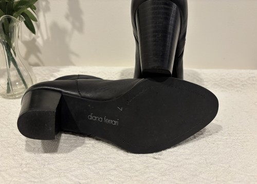 ' DIANA FERRARI ' Black Leather ankle boots - Near new condition 7 ( 38 ) - Picture 7 of 13