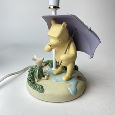 RARE Vintage Classic Winnie the Pooh Lamp Michel  Co. Piglet Rain Umbrella