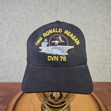 Vintage Cap / Hat USS Ronald Reagan CVN-76 US Navy Made in USA Snap Back