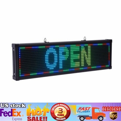 LED Scrolling Sign 26''*8'' Message Board Full Color RGB Programmable Sign