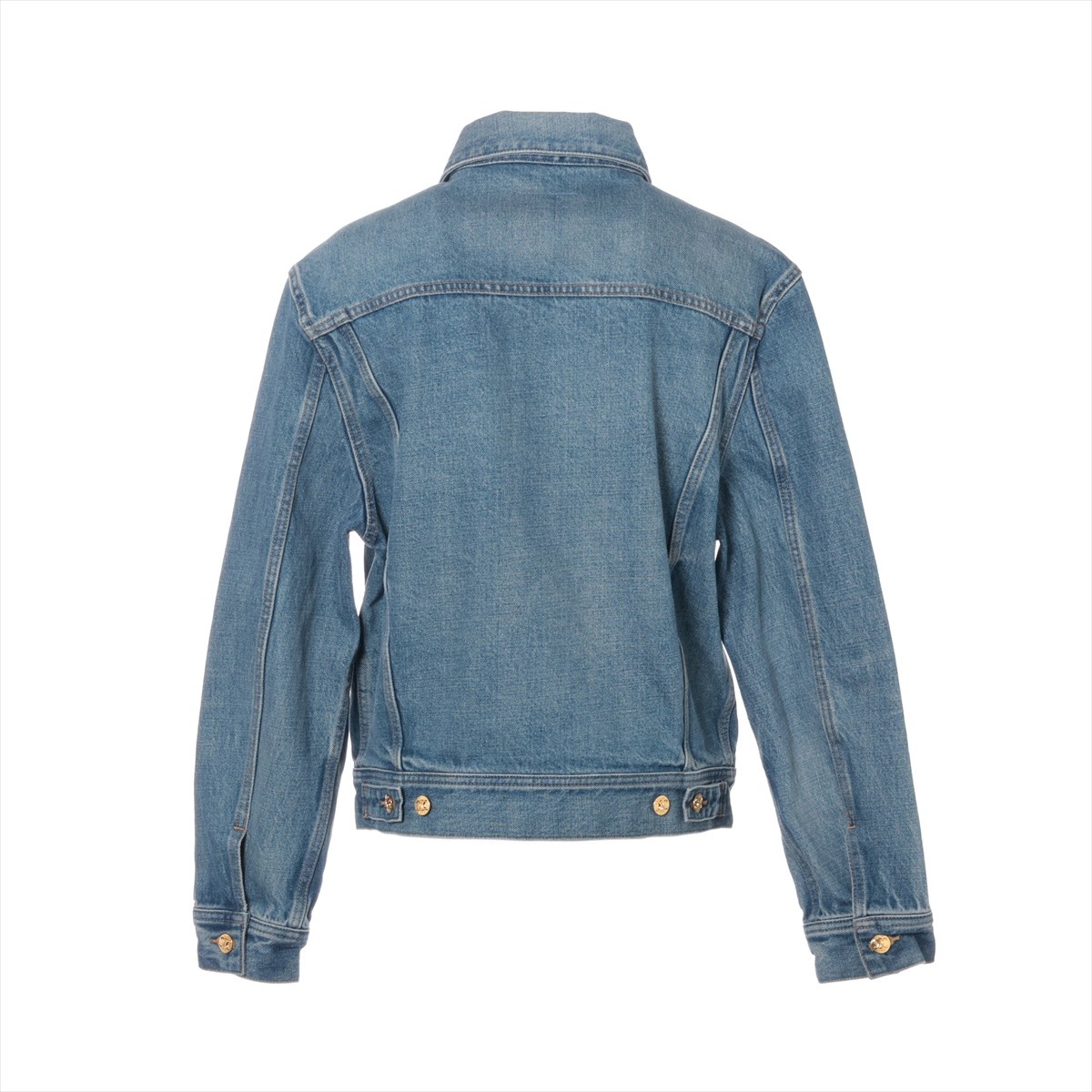 ジャケット CELINE Jeans jacket with Triomphe buttons Celine Triomphe Cotton Denim Jacket XS Ladies' Blue