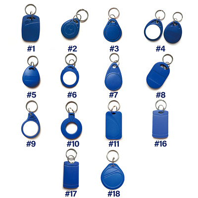 RFID Fob 125khz EM4100 EM Marine ABS waterproof tag Blue Model 1-18 100pcs