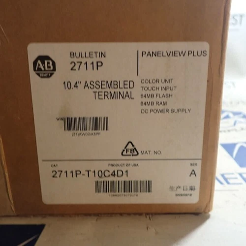 New Sealed 2711P-T10C4D1 AB Panelview Plus 10.4" Color Fast Shipping US Free Tax - Picture 2 of 4