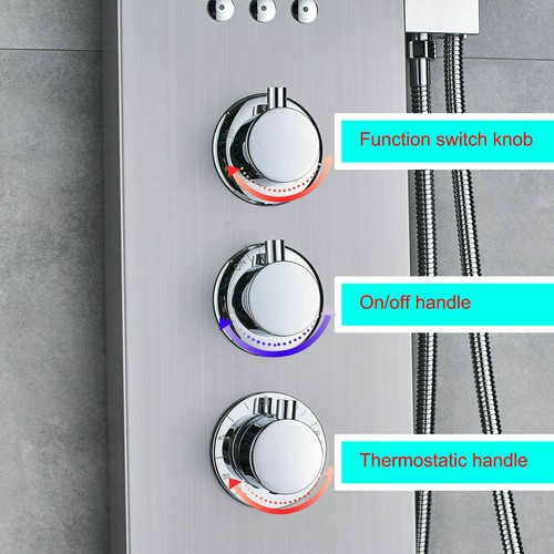 Pannello colonna doccia idromassaggio inox pioggia cascate led soffione doccia - Foto 181 di 250