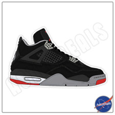 Air Jordan 4 B Retro Bred Window Bumper Sticker Decal Size 3-6in