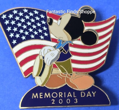 DISNEY AUCTIONS MICKEY MOUSE MEMORIAL DAY 2003 FLAG LE 100 PIN | eBay