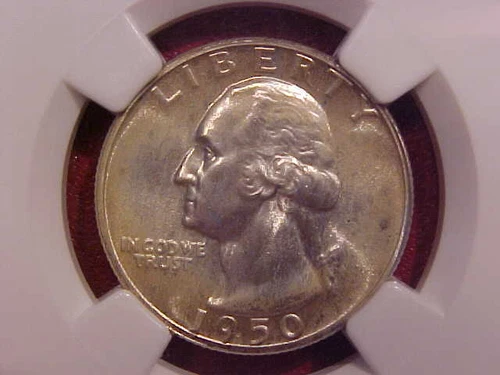 1950 WASHINGTON QUARTER - LIGHT TONE - NGC PF 66 - SEE PICS! - (G1378)