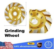 SATC 4in Diamond Segment Grinding Wheel Disc Grinder Cup Concrete Stone Cut 1PCS