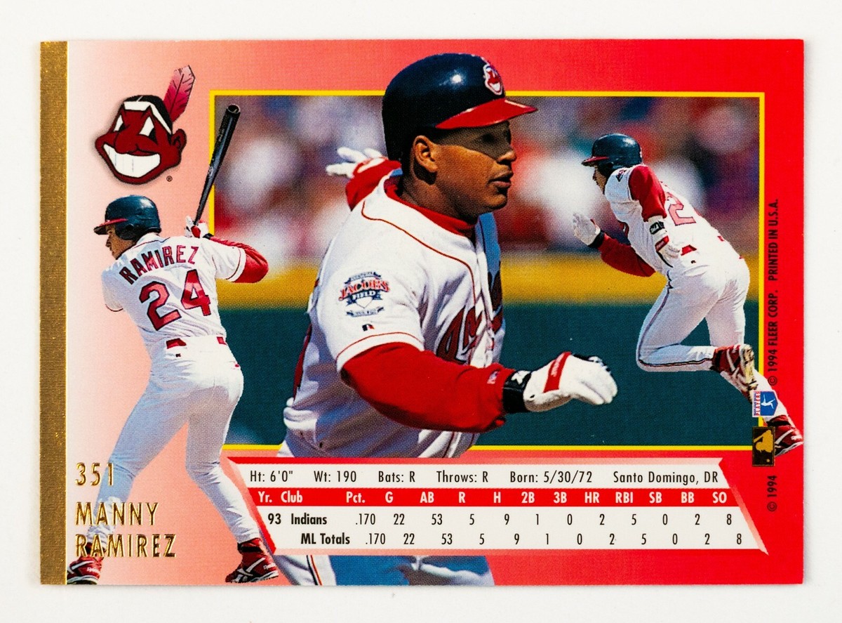 Manny Ramirez #351 (1994 Fleer Ultra) Baseball Card, Cleveland