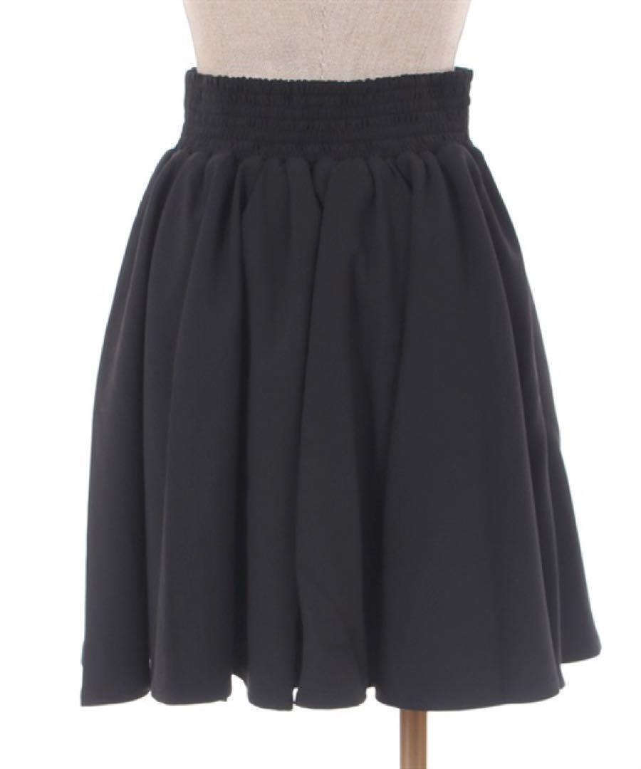 スカート flare mini skirt(black) Made by Johnny Women's Basic Versatile Stretchy Flared