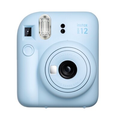 FUJIFILM Instax Mini 12 pastel blue schicke Sofortbildkamera, einfache Bedienung