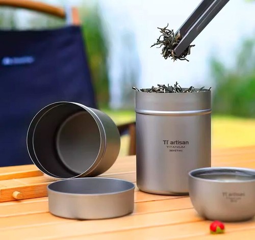 280mL Pure Titanium Storage Box Coffee Tea Cans EDC Portable Container Tank - Picture 5 of 12