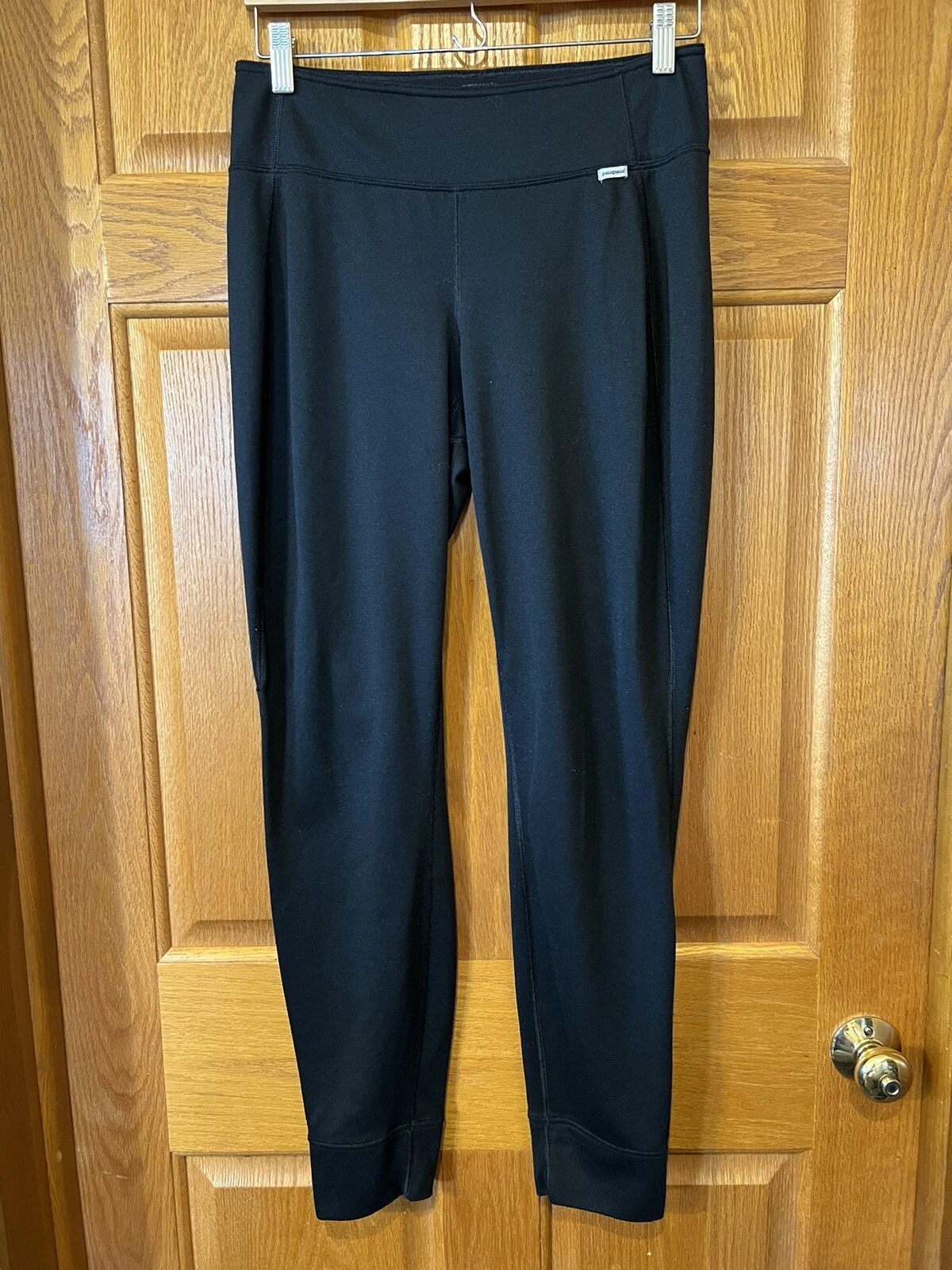 BQ35 Patagonia Capilene Pants Mid Weight Black Baselayer Leggings Womens Large