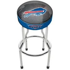 NFL Team Logo Bar Stool Adjustable Swivel Seat High Back Chair Blitz Football