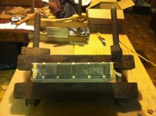 Antike Grosse Buchpresse mit Holzspindeln KLOTZPRESSE Buchbinder antik! MUSEAL
