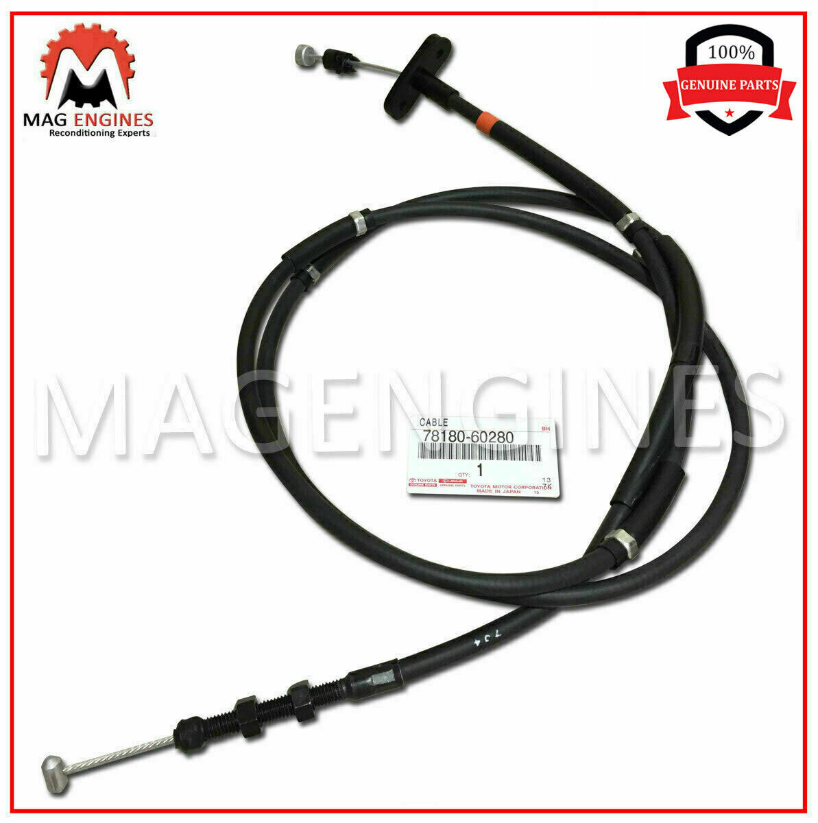 確認用 78180-60280 GENUINE OEM CABLE ASSY, ACCELERATOR CONTROL