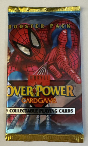 1995 Marvel OVERPOWER Factory Sealed Booster Pack of 9 Collectable Trading Cards