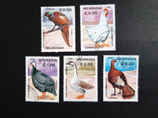 Nicaragua 1985 Mi-Nr. NI 2599 - 2603 Haustiere Domestic Animals Birds gestempelt