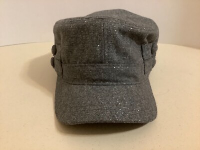 School Boy Gray Hat Women s with Silver Threads One Size NWOT
