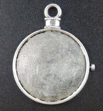30pcs Tibetan Silver Round Flower Picture Frame Charms Pendants 39x31x2mm 13609