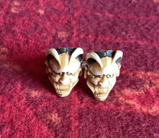 Vintage 1/20 12K Gold-Filled~Devil Face Mask Cuff Links