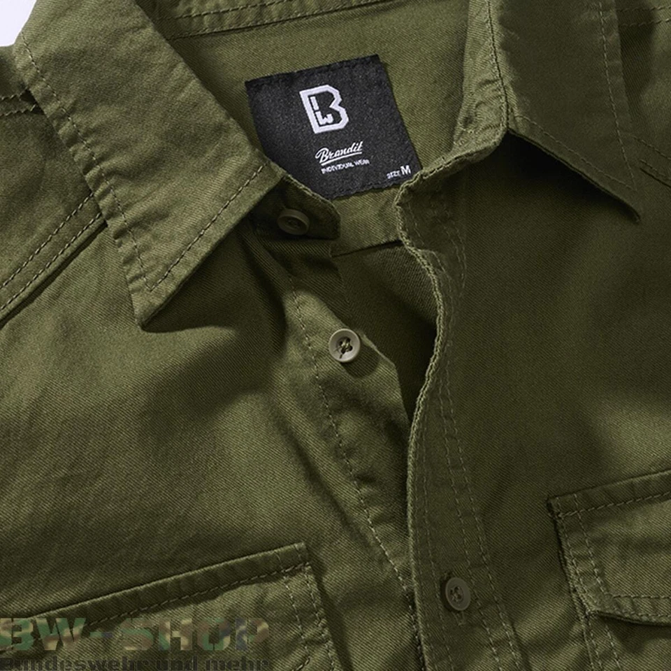 BRANDIT CHECK SHIRT LANGARM HOLZFÄLLERHEMD KARIERT HERREN HEMD FLANELL KARO WOOD - Bild 3 von 4