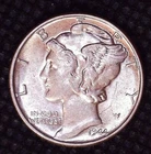 1944-P Mercury Silver Dime Better Grade Coin 10(C) #028
