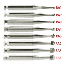 5Pcs Dental Carbide Bur Round f/ Slow Speed Latch Type RA 1- 8 Burs Contra Angle