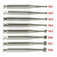5Pcs Dental Carbide Bur Round f/ Slow Speed Latch Type RA#1-#8 Burs Contra Angle