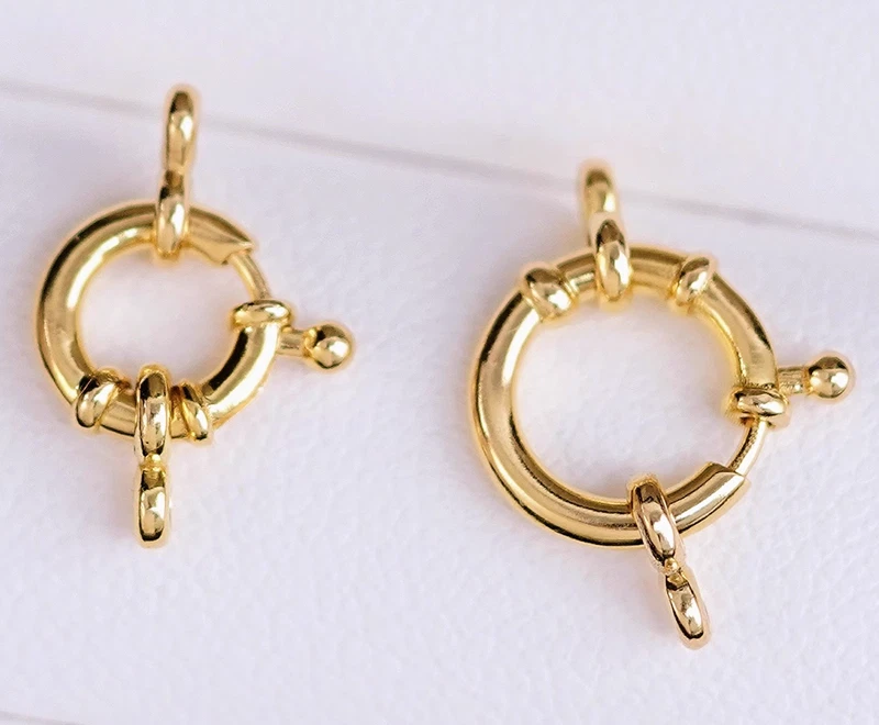 Pure AU750 18K Solid Gold Ring Clasp For Bracelet Necklace Jewelry DIY Findings - Image 3 of 4