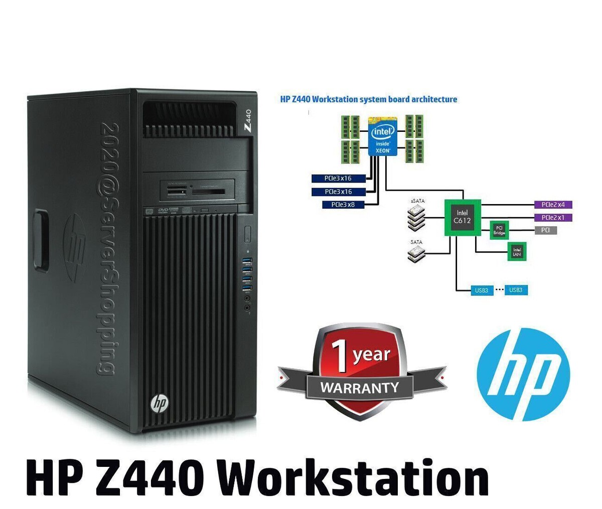 14-Core HP Z440 Xeon E5-2680v4 3.30GHz 32GB DDR4 1TB SSD FAST NO