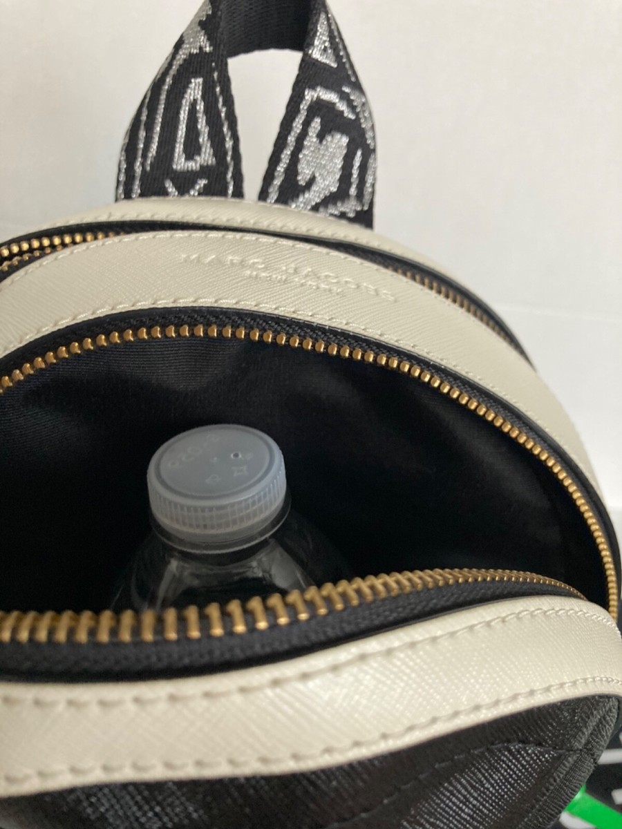 Marc Jacobs Leather Cow Leather Snapshot Backpack. Multi-color: Black/Pink/Green Marc Jacobs Cow Leather Snapshot Backpack Porcelain Multi  main image 4