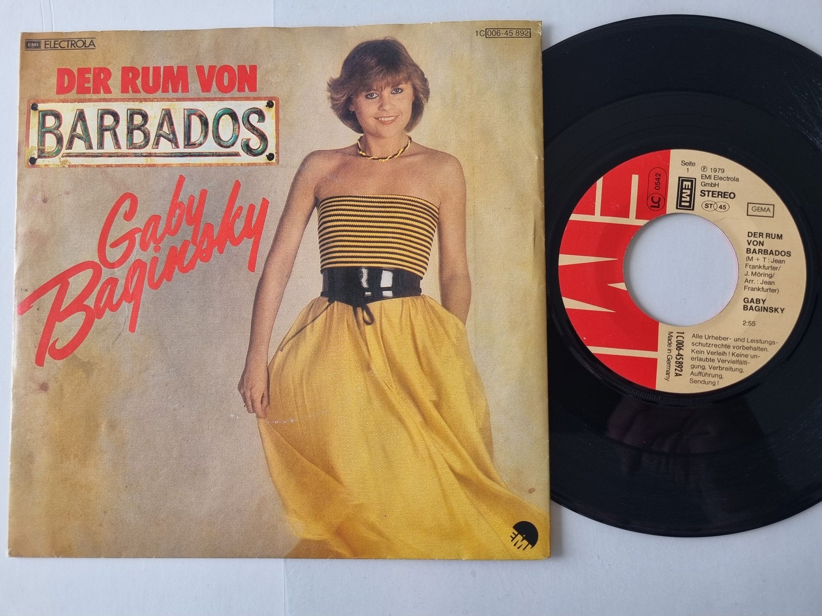 Gaby Baginsky - Der Rum von Barbados 7'' Vinyl Germany