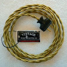 Harvest Wheat Rewire Lamp Cord Cloth Twisted Wire - Fan Wire - Antique Wire Cord