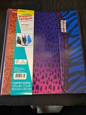 Mead Trapper Keeper Animal Print Retro 1" Binder 2 Folders NEW NWT