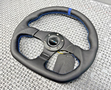 Nrg Rst-024mb-r-bl 320mm Flat Bottom Racing Steering Wheel Blue 6-bolt Jdm Tuner