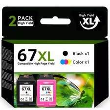 For HP 67XL Ink Cartridges for HP 67 XL Deskjet 2700 2700e 2755e 2800 2852 4155e