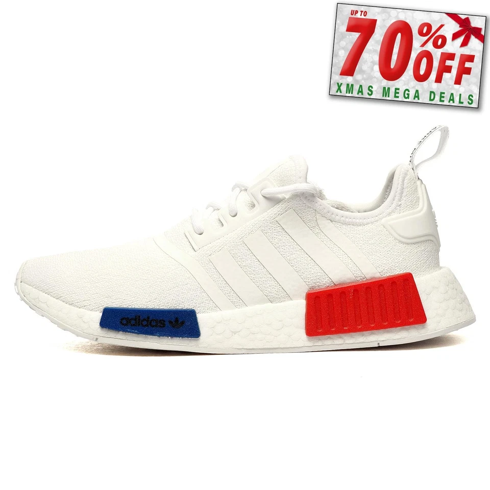 Adidas Originals NMD R1 Boost Mens Classic Retro Fashion Sneakers Trainers White