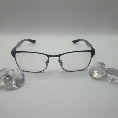 Ray-Ban Brille Herren Damen Brillengestell Metall Anthrazit / Schwarz Rechteckig