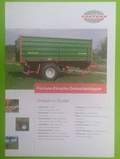 FORTUNA Einachs Dreiseitenkipper Muldenkipper Prospekt 05/2009 Traktor Schlepper