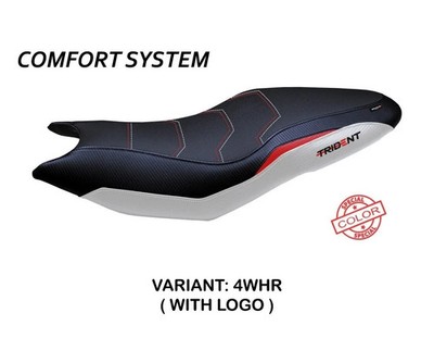 Seat saddle cover Espera Comfort White-Red TPZ TRIUMPH TRIDENT 660 2021 2022 19s
