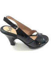 Sofft Women's High Heel Elegant Casual Black Patent Sandals Size 6  ($)