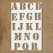 Bold Cut Letters Typography Wall Art Reusable Plastic Stencil - StencilAir