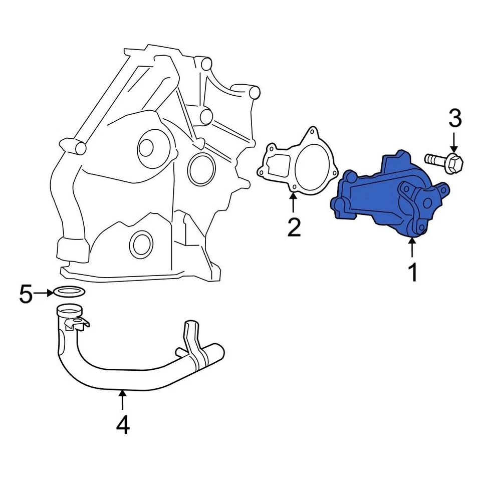 For Dodge Grand Caravan 2008-2010 Dodge 4648952BB Engine Water Pump - Image 2 of 2