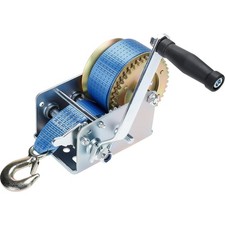 Handwinde, Seilwinde, Bootswinde, 10m, 1130kg, Blau, Polyester, Bergung