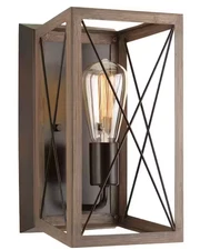 Progress Lighting Briarwood 1-Light Antique Bronze Farmhouse Wall Sconce Light