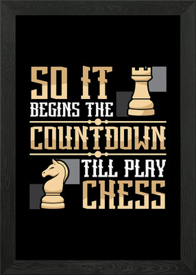 Schach gerahmtes Wandbild Poster Leinwanddruck Bild