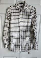 Express Men's Dress Shirt Check Long Sleeve Premium Woven Classic Fit Sz S