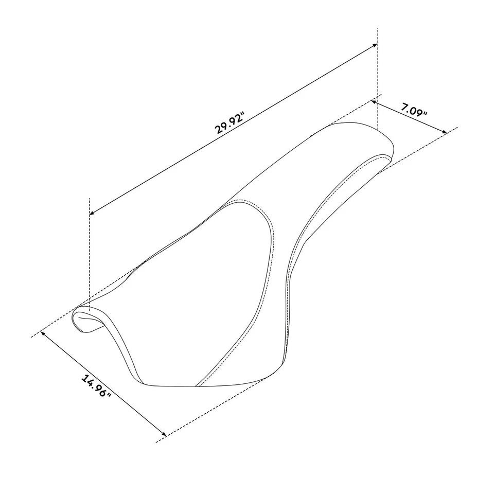 Driver Passenger Seat For Yamaha Road Star 1600 1700 Midnight/Silverado 1999-14 - Image 3 of 4
